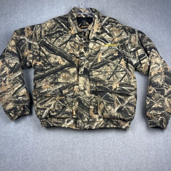 VTG Mathews Solocam Jacket Men L‎ Camo Full Zip Snap Thick Outdoors Hunting Y2K